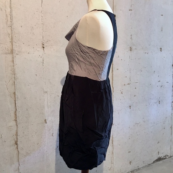 SILK Block Color Zip Back Mini Dress Size Small - Picture 7 of 8